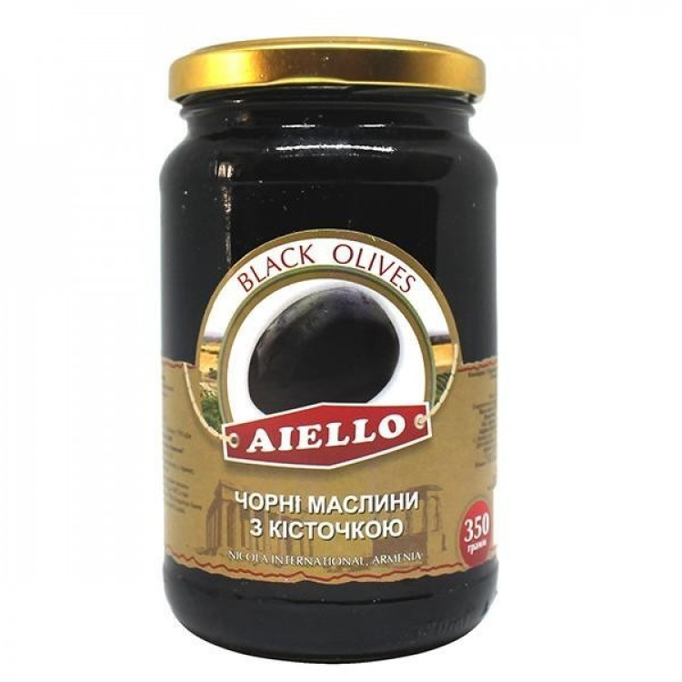 Черные маслины с косточкой Aiello