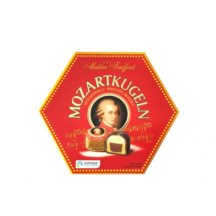 Конфеты Mozart с молочным шоколадом фисташковый марципан 300 г