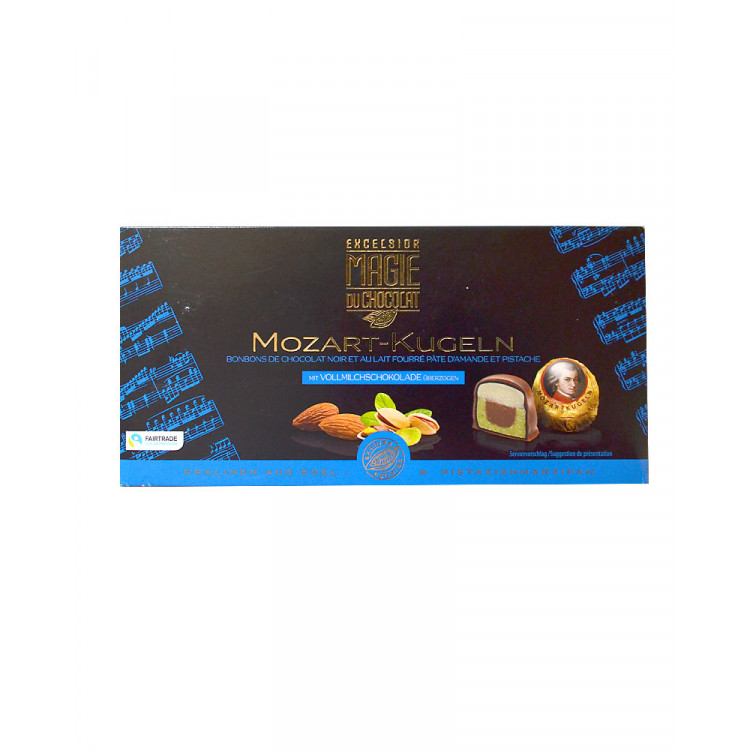 Конфеты Mozart с молочным шоколадом миндалем и фисташкой 200 г